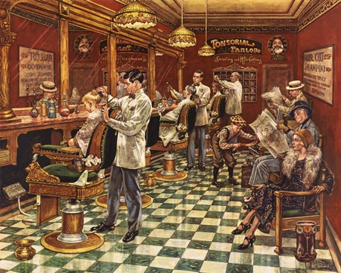 Framed Tonsorial Parlor Print