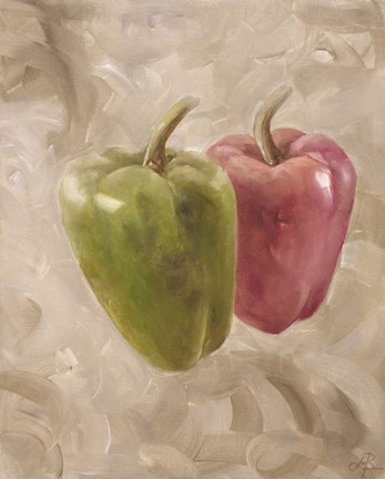 Framed Sweet Peppers I Print