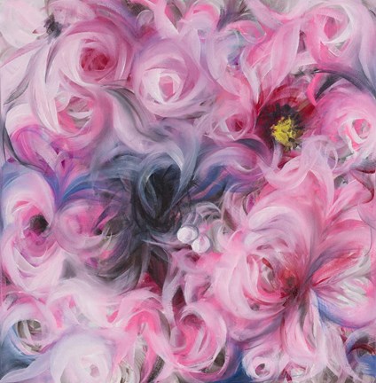 Framed Peony Swirl Print