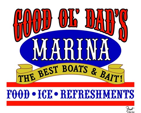 Framed Good Ol Dads Marina Print