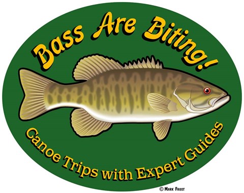 Framed Bass Are Biting Print