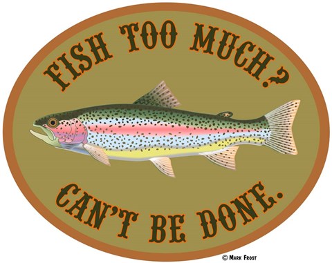Framed Fish Too Much Print