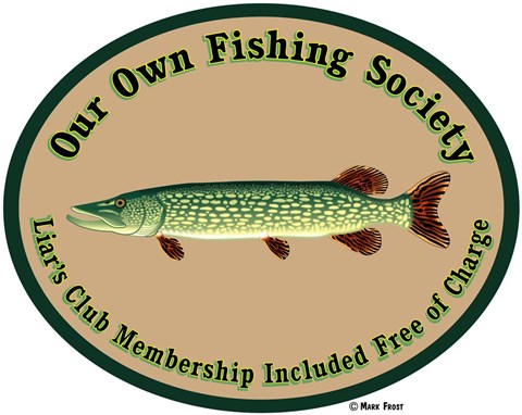 Framed Fishing Society Liars Club Print