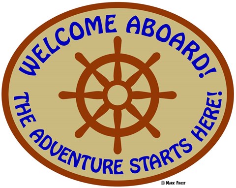 Framed Welcome Aboard Adventure Print