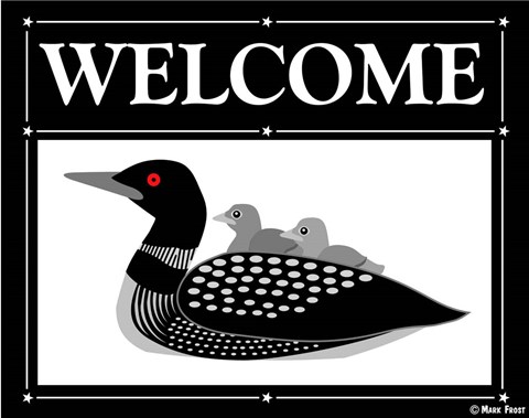 Framed Welcome Loon Print