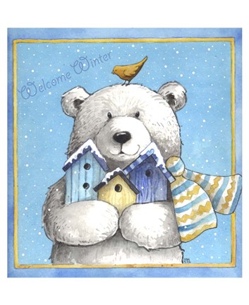 Framed Polar Bear Welcome Print