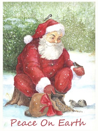 Framed Santa Peace Print