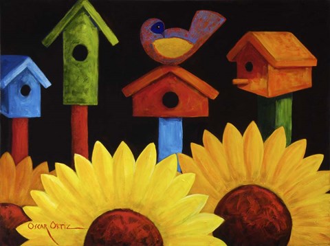 Framed Midnight Garden Print