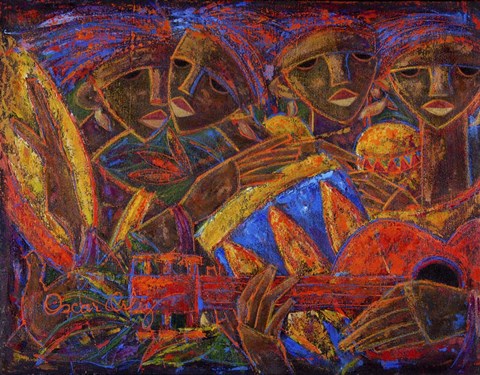 Framed Musas Del Caribe Print