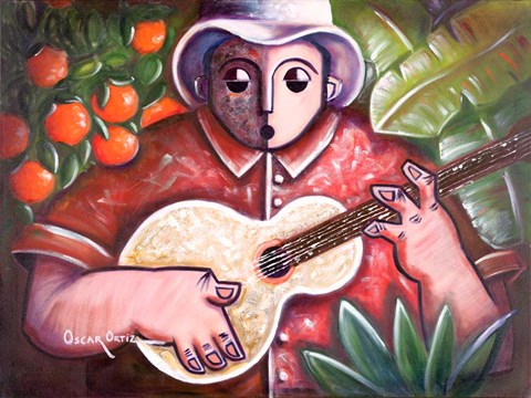 Framed Musician III Print