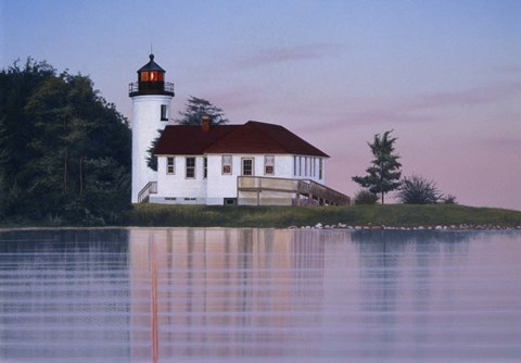Framed Whiskey Point Lighthouse Print