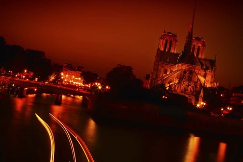 Framed Red Night Print