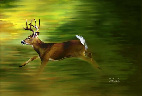 Framed Running Deer Print