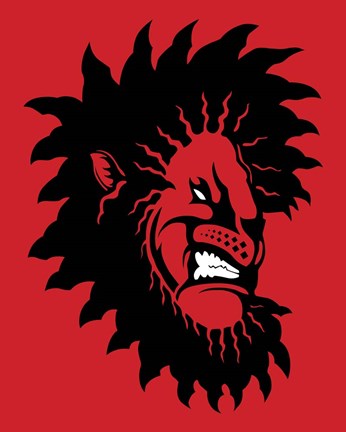 Framed Angry Lion Print