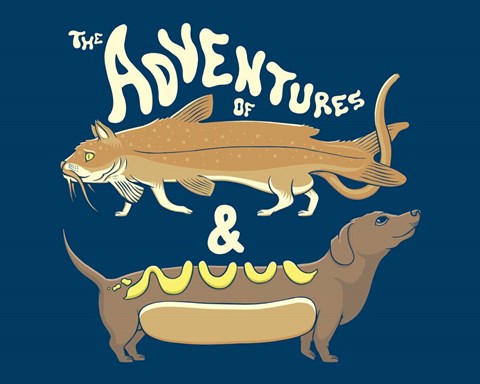 Framed Catfish Wienerdog Print