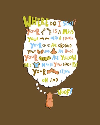 Framed Honesty is My Best Friends Policy Print