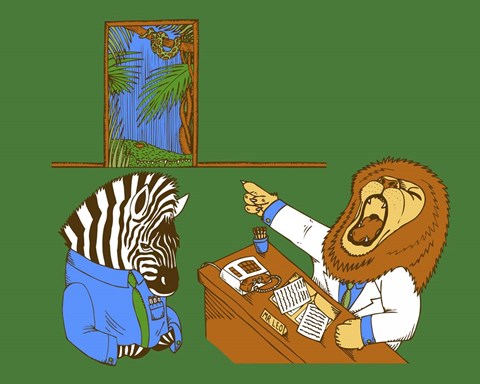 Framed King of the Workplace Print