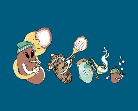 Framed Musical Fruit Print