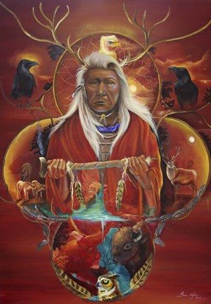 Framed Peace Pipe Offering Print