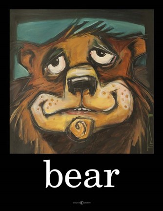 Framed Bear Poster Print