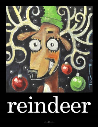 Framed Reindeer Poster Print