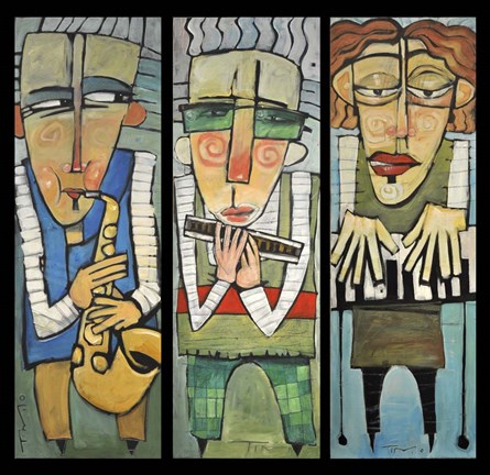 Framed Jazz Trio Print