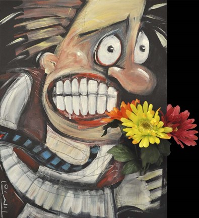 Framed Late For A Date Print