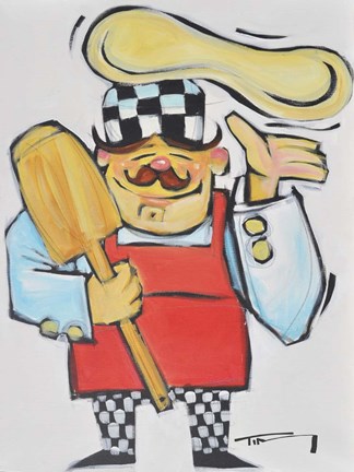 Framed Pizza Chef Print