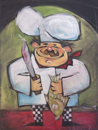 Framed Fish Chef Print