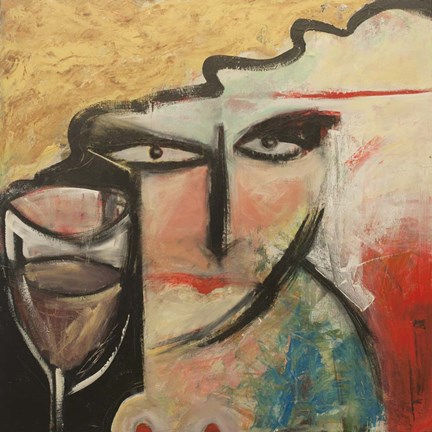 Framed Wine And Nipples Print