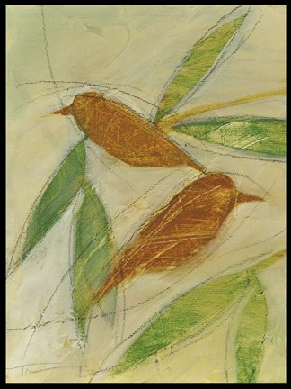 Framed Brown Birds At Rest Print