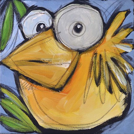 Framed Gold Bird 1 Print