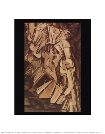 Framed Nude Descending Staircase Print