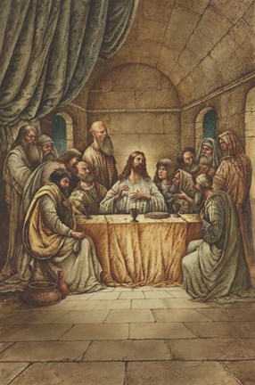 Framed Jesus and His Disciples Print