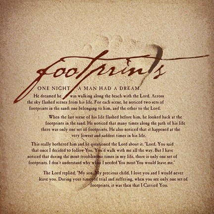 Framed Footprints Print