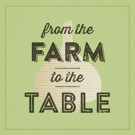 Framed Farm To Table II Print