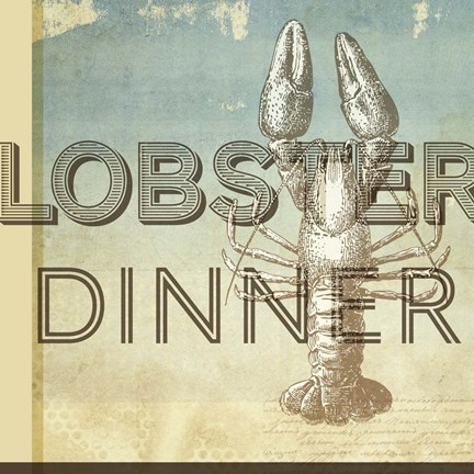 Framed Lobster Dinner Print