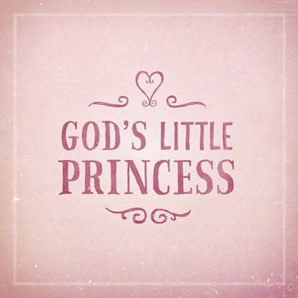 Framed God&#39;s Little Princess Print