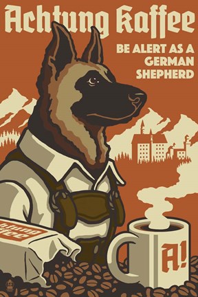 Framed German Shepherd Print