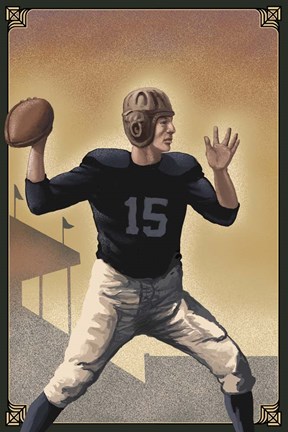 Framed Vintage Football 1 Print