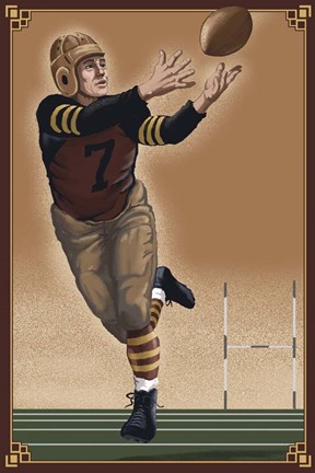 Framed Vintage Football 2 Print