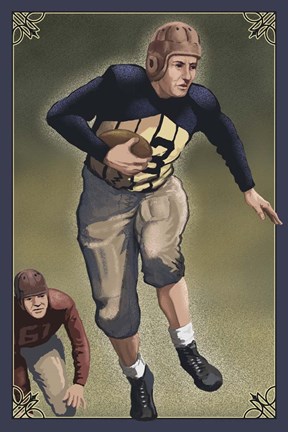 Framed Vintage Football 3 Print