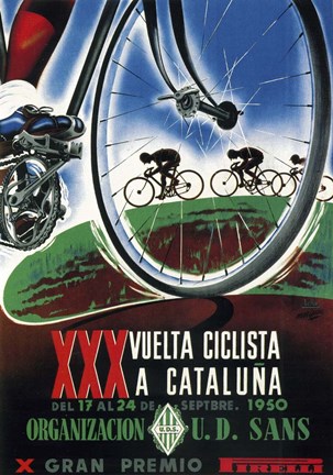 Framed XXX Vuelta Ciclista a Cataluna Print