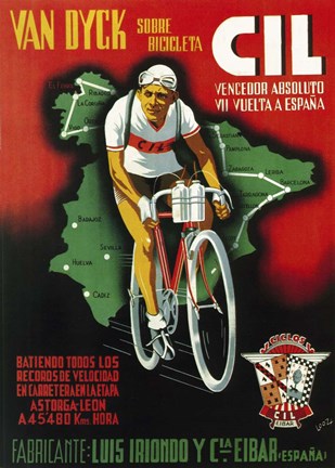 Framed Cycling Print
