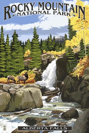 Framed Alberta Falls Print