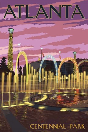 Framed Atlanta GA Print