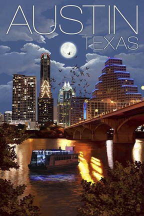 Framed Austin TX Print