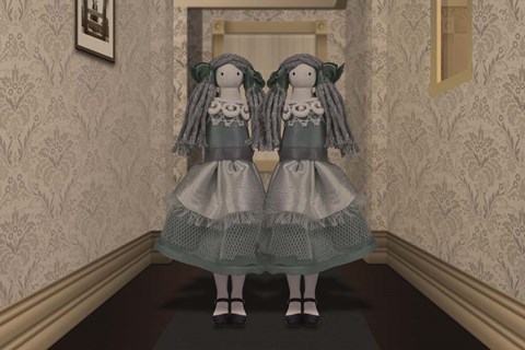 Framed Twins in the Hallway Print