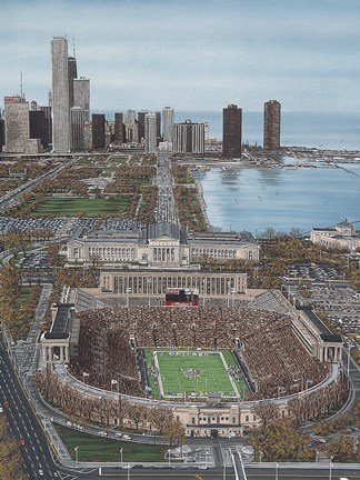 Framed Chicago's Soldier Field Print
