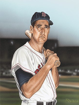 Framed Ted williams Portrait Print